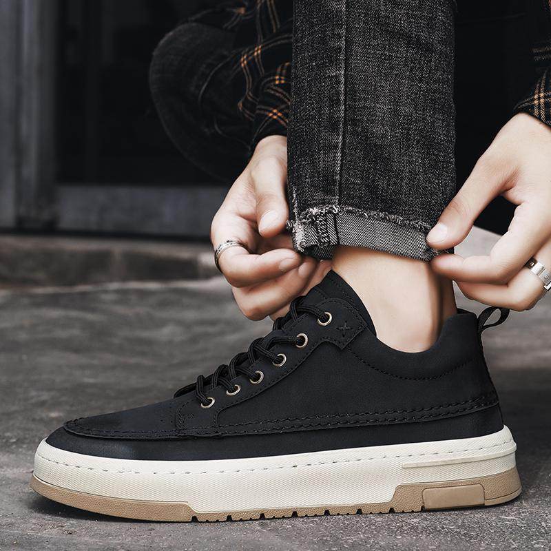 First Layer Cowhide Comfortable Fashion Men's Casual Shoes Sneaker - Tredona LLC