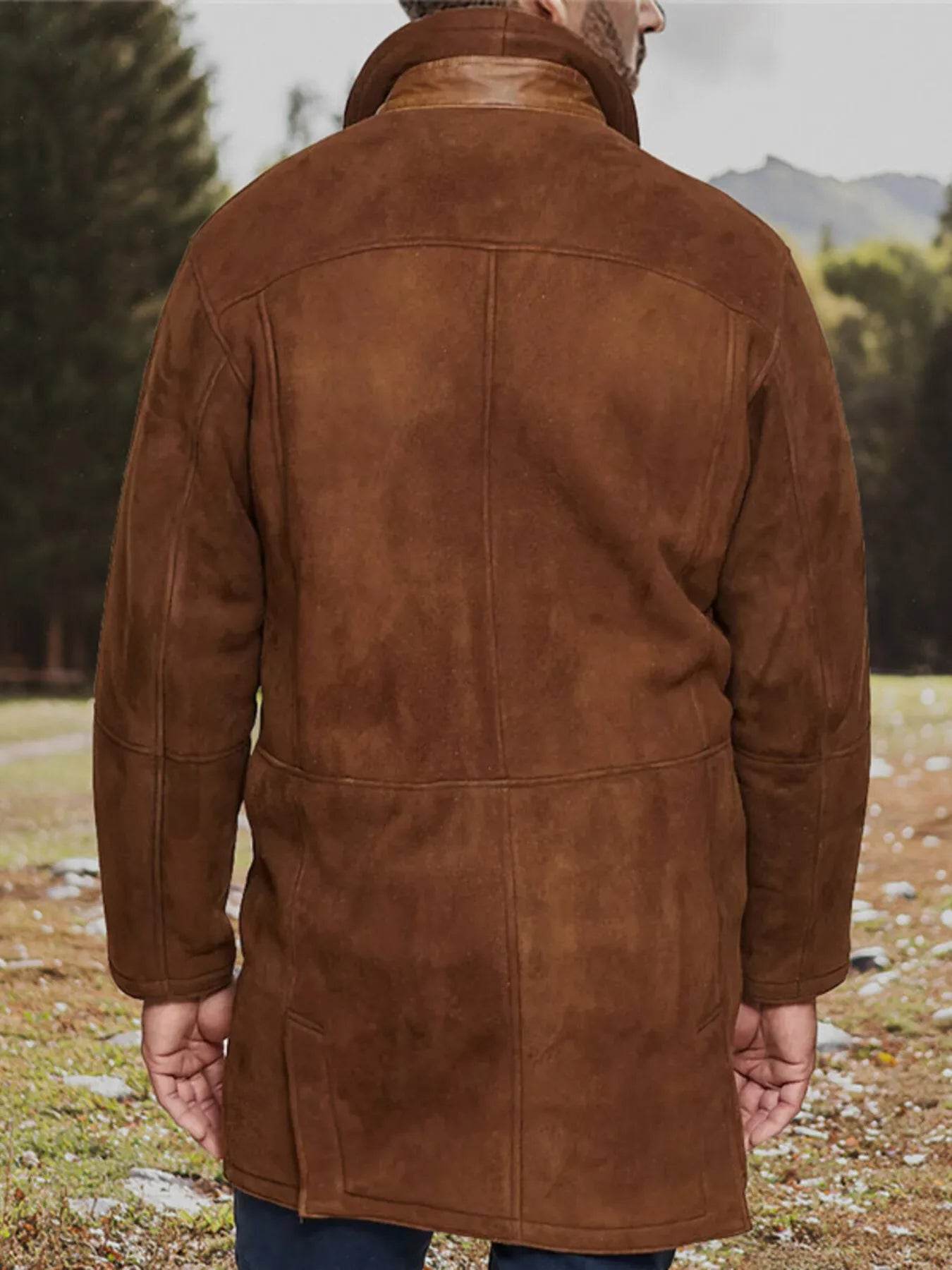Men's Plus Size Zip Up Long Sleeve Coat - Tredona LLC