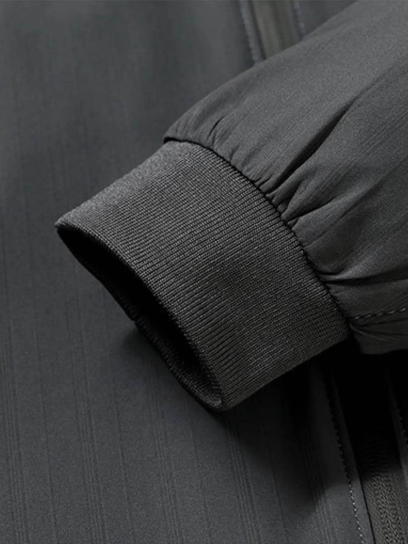 Men's Plus Size Zip Up Long Sleeve Jacket - Tredona LLC