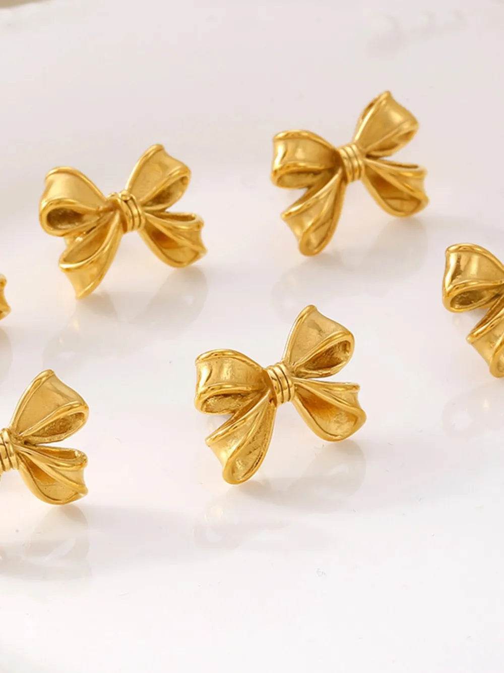 3 Piece Pearl Necklace, Bow Necklace and Stud Earrings Jewelry Set - Tredona LLC