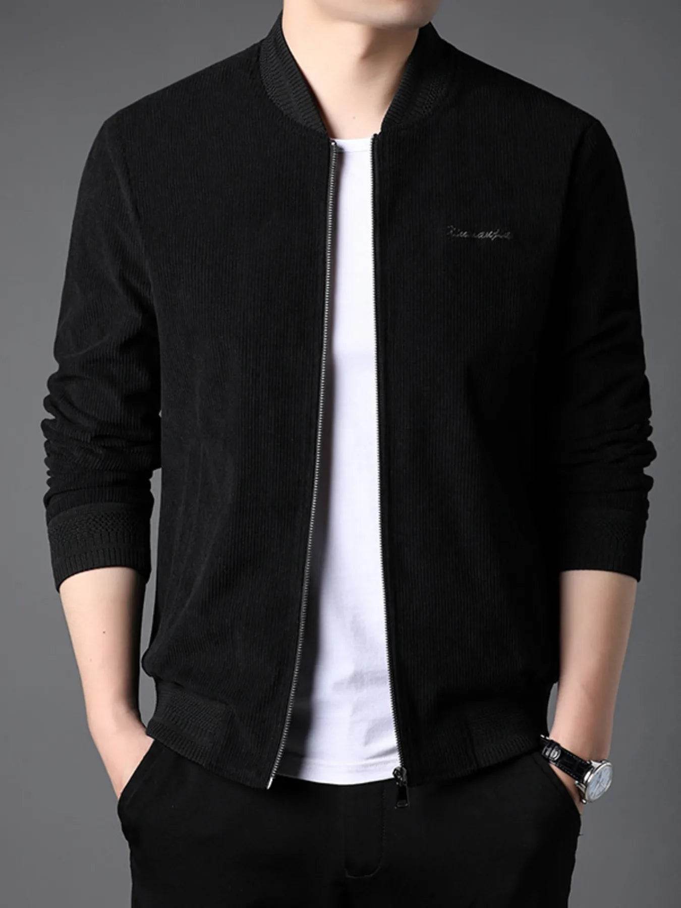 Men's Zip Up Long Sleeve Jacket - Tredona LLC