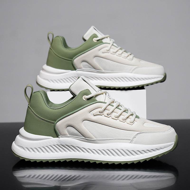Men's Platform Lightweight Soft Sole Sports Leather Casual Sneakers - Tredona LLC