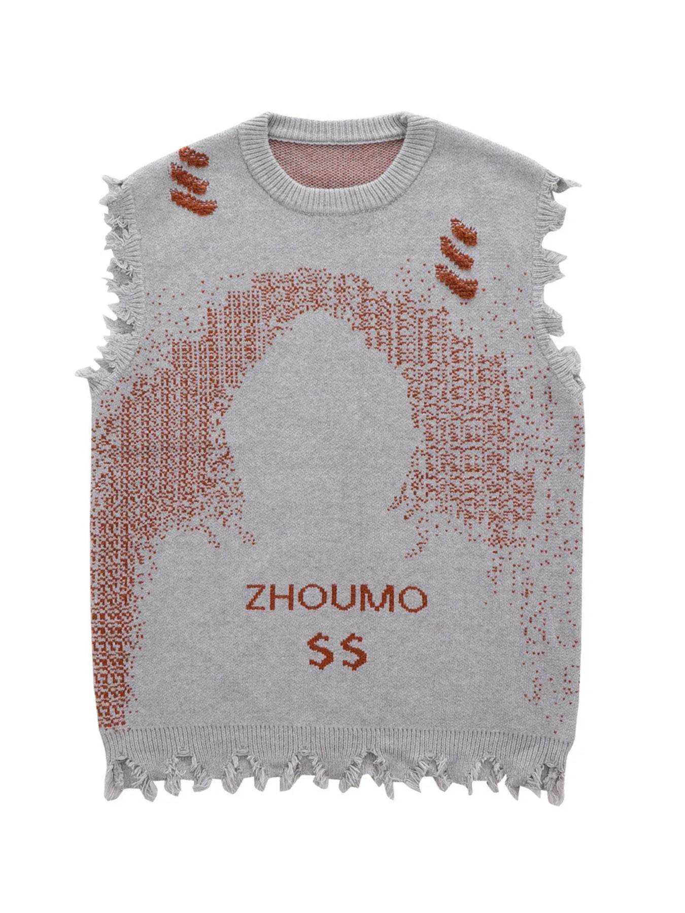 Men's Distressed Hem Sweater Vest - Tredona LLC