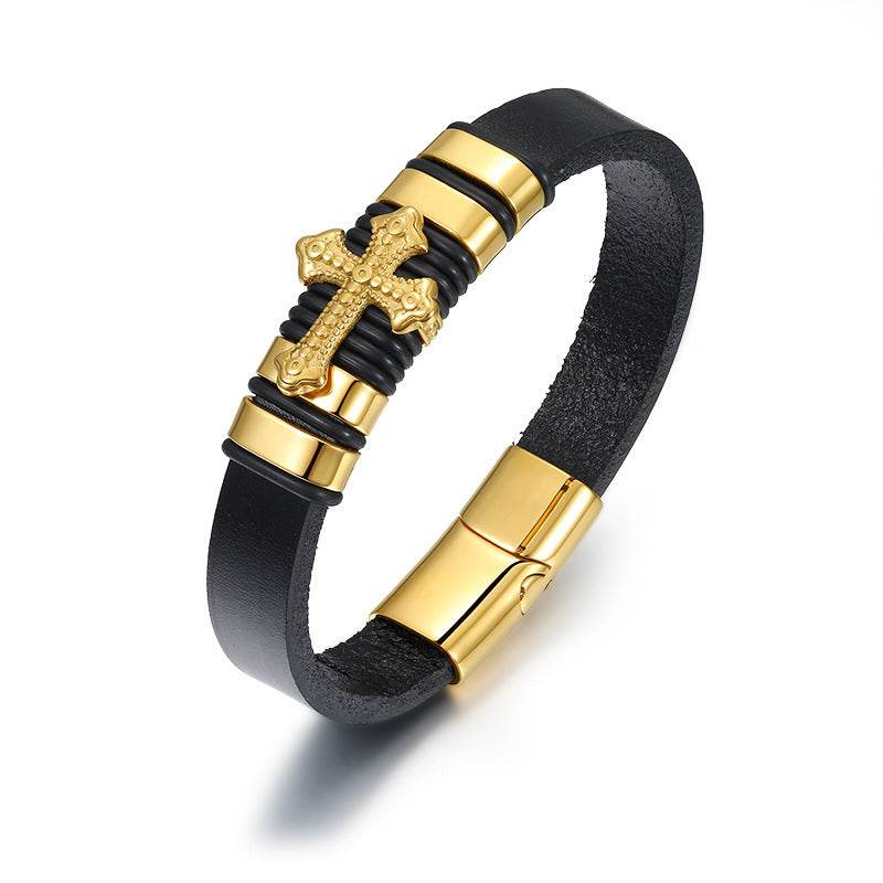 Scorpion Bracelet Leather Woven Bracelet Men - Tredona LLC