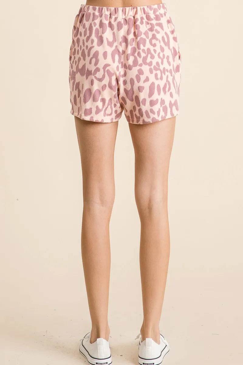 BiBi Leopard Shorts with Twill Tape Drawstring - Tredona LLC