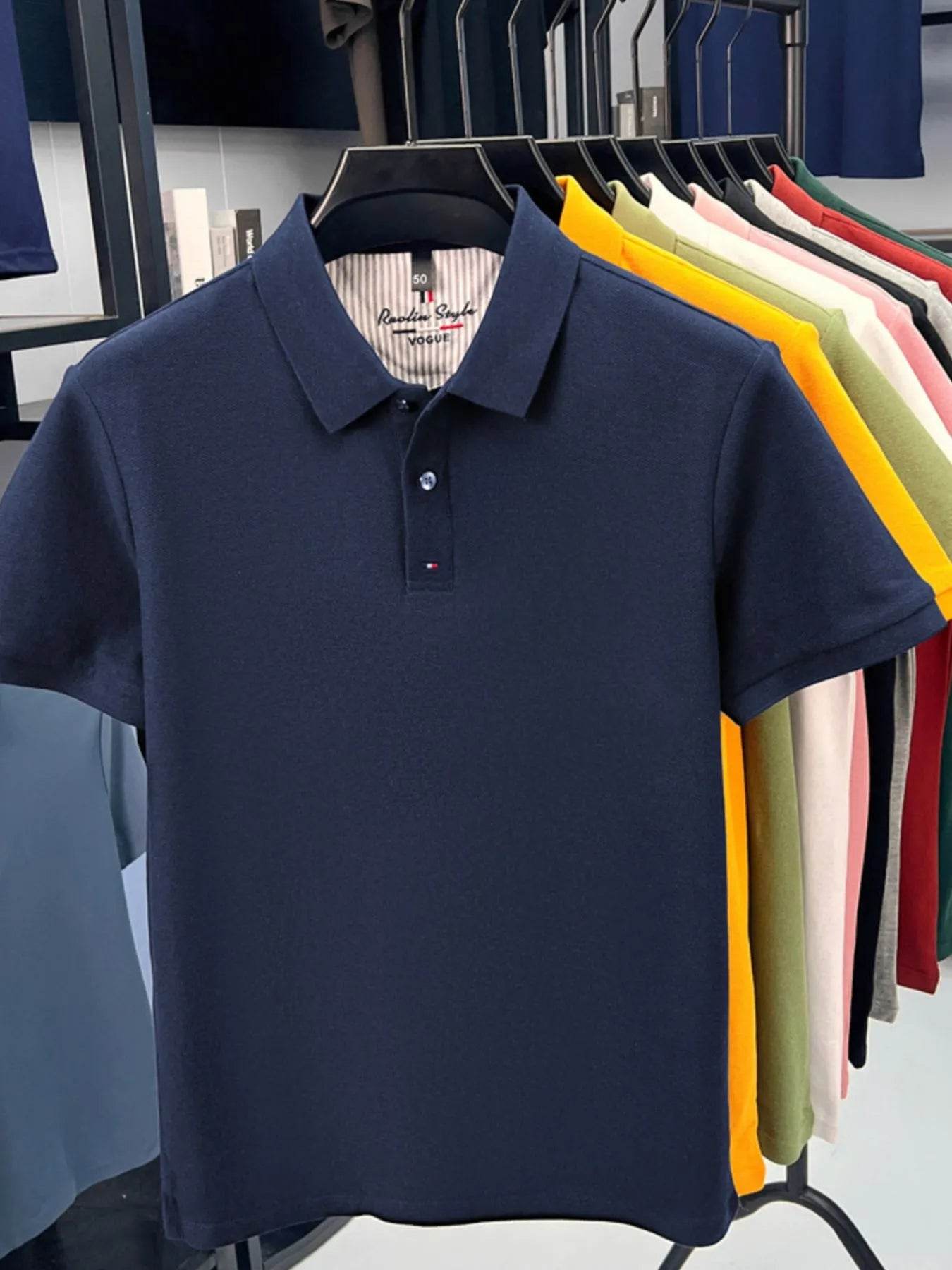 Men's Plus Size Collared Neck Short Sleeve Polo - Tredona LLC