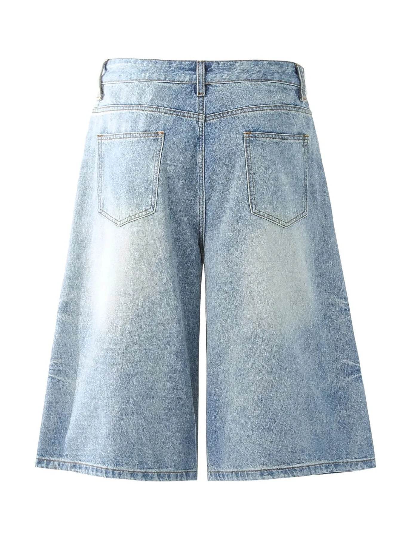 Men's Wide-Leg Denim Shorts - Tredona LLC