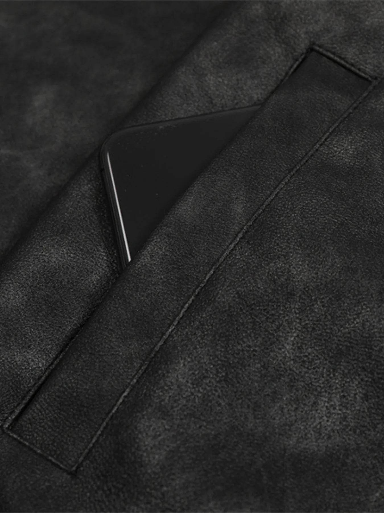 Men's Drawstring Washed Zip Up Hooded Jacket - Tredona LLC