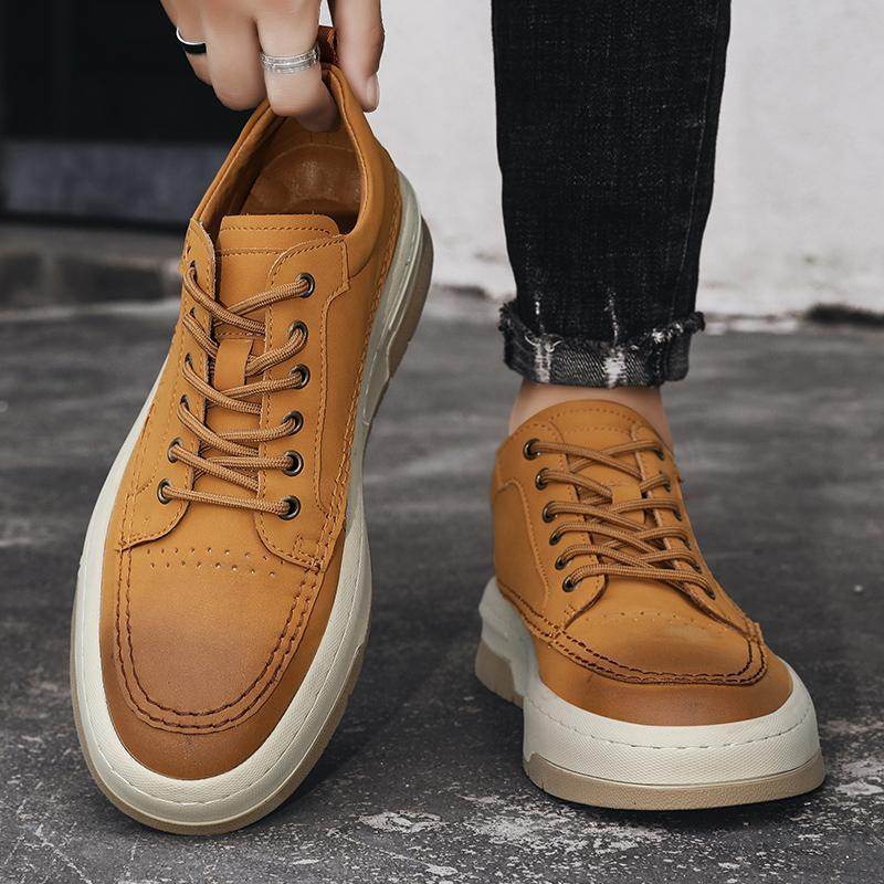 First Layer Cowhide Comfortable Fashion Men's Casual Shoes Sneaker - Tredona LLC