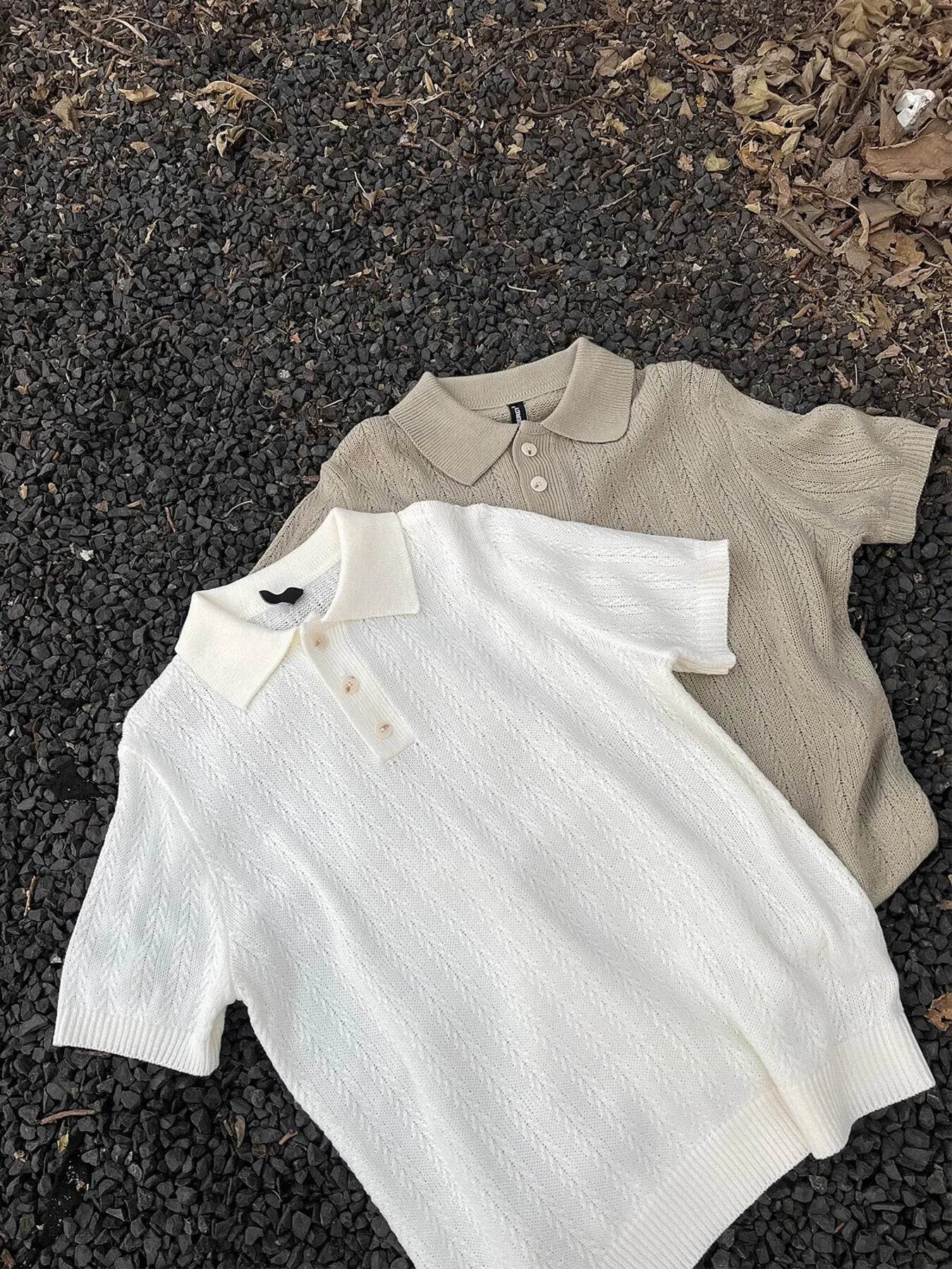 Men's Button Detail Short Sleeve Polo - Tredona LLC