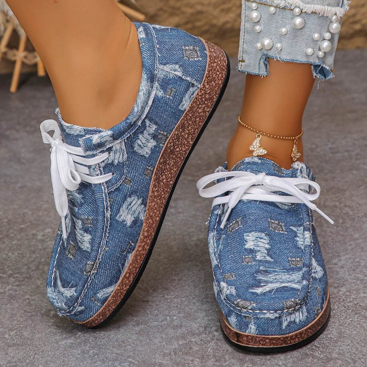 Lace Up Platform Sneakers - Tredona LLC