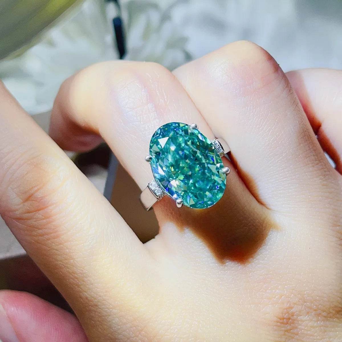 5 Carat Moissanite 925 Sterling Silver Ring - Tredona LLC