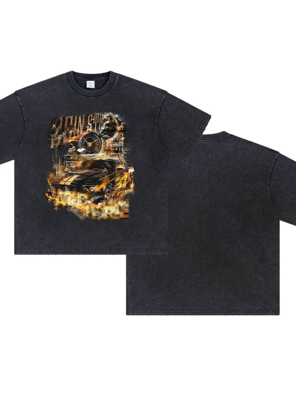 Men's Graphic Round Neck Half Sleeve T-Shirt - Tredona LLC