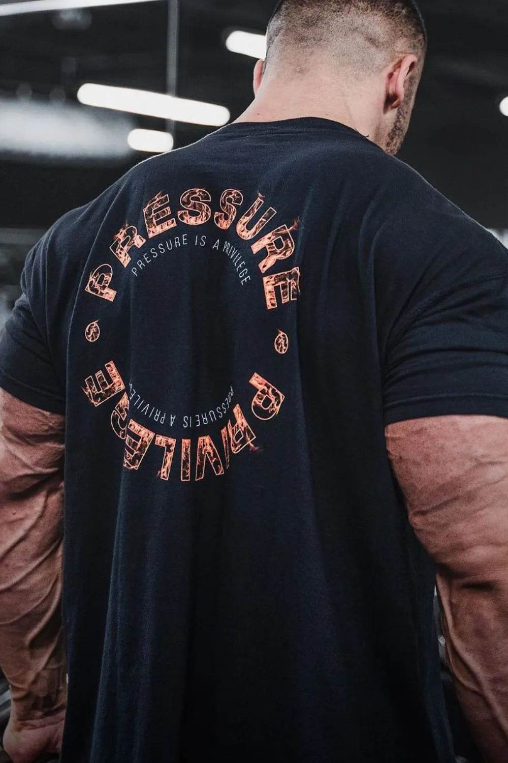 Men's Plus Size Letter Round Neck Short Sleeve T-Shirt - Tredona LLC