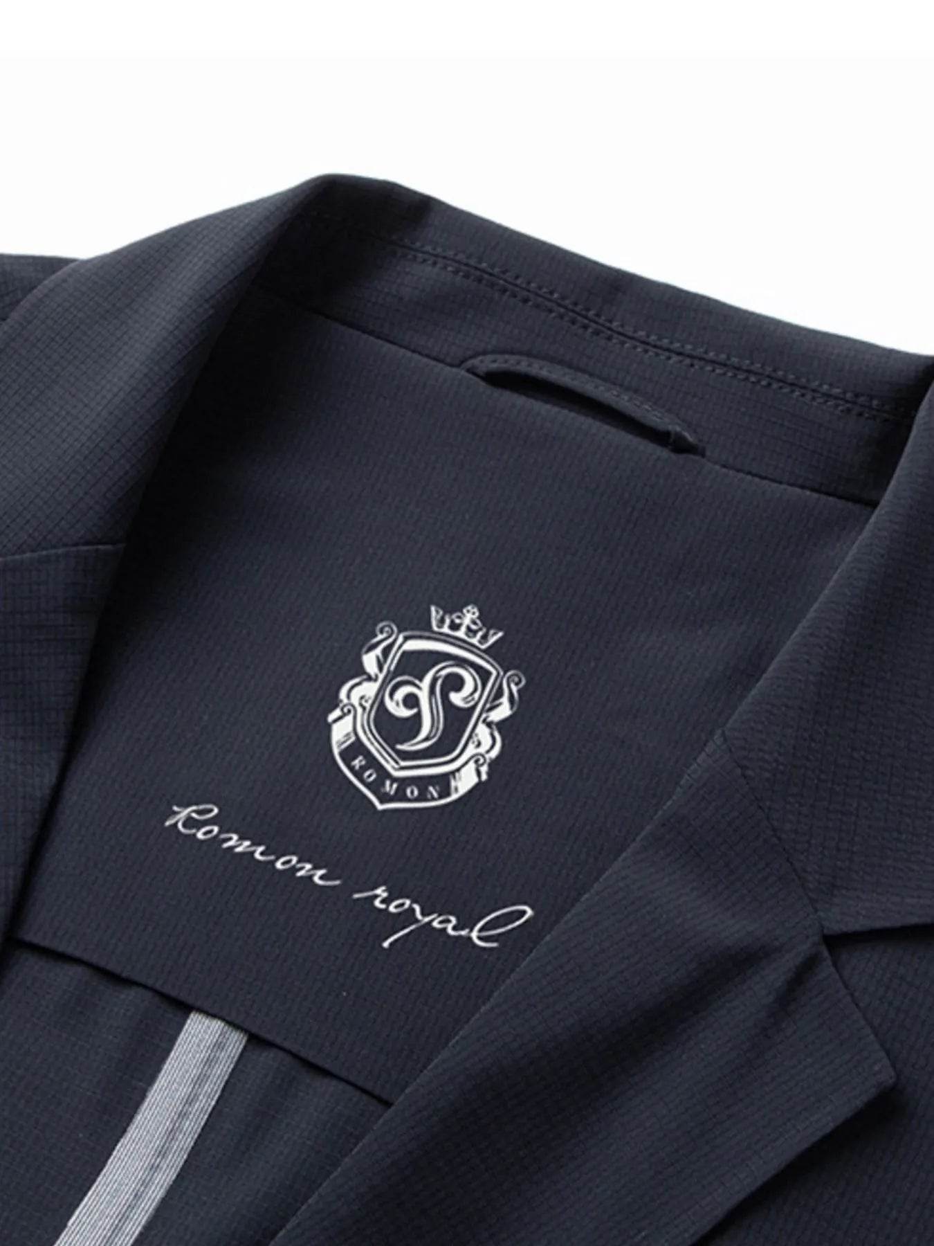 Men's Lapel Collar Long Sleeve Blazer - Tredona LLC
