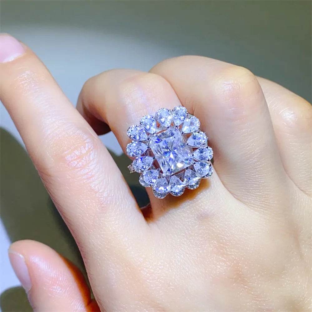 3 Carat Moissanite 925 Sterling Silver Ring - Tredona LLC