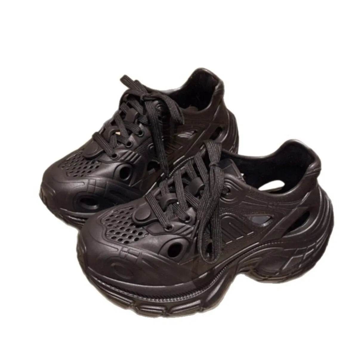 Lace Up Platform Sneakers - Tredona LLC