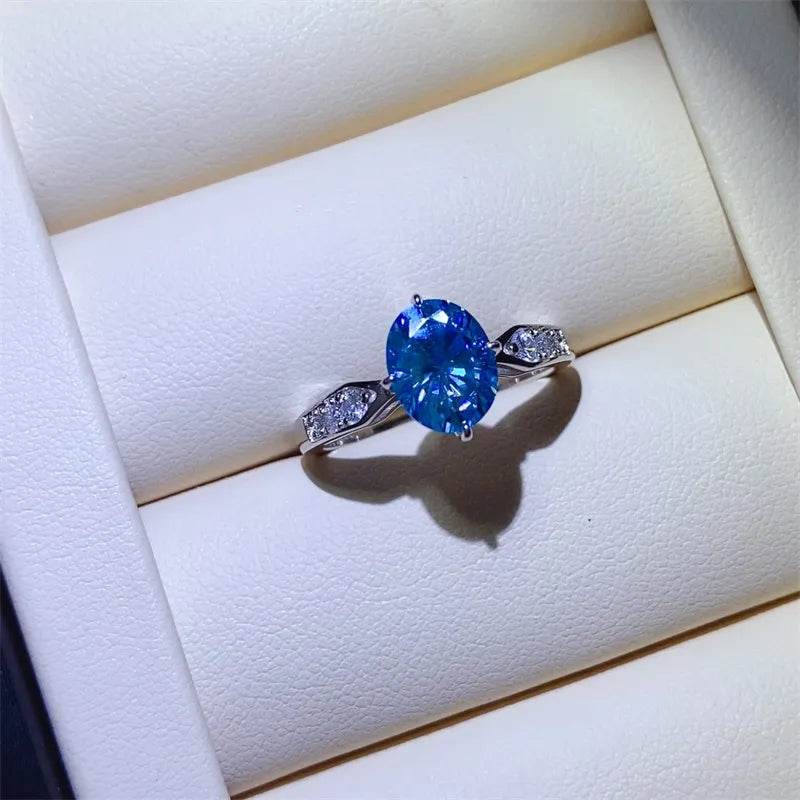 2 Carat Moissanite 925 Sterling Silver Ring - Tredona LLC
