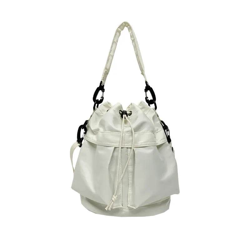 Drawstring Nylon Bucket Bag - Tredona LLC