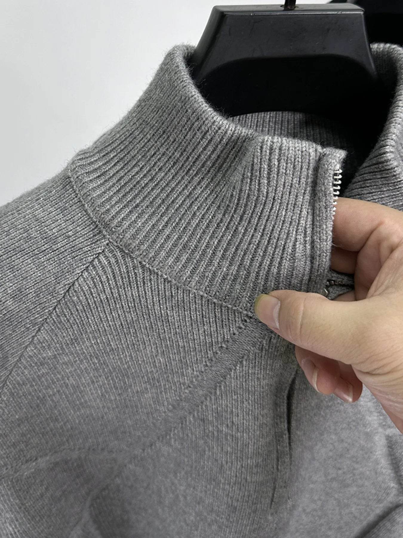 Men's Half-Zip Turtleneck Cardigan - Tredona LLC