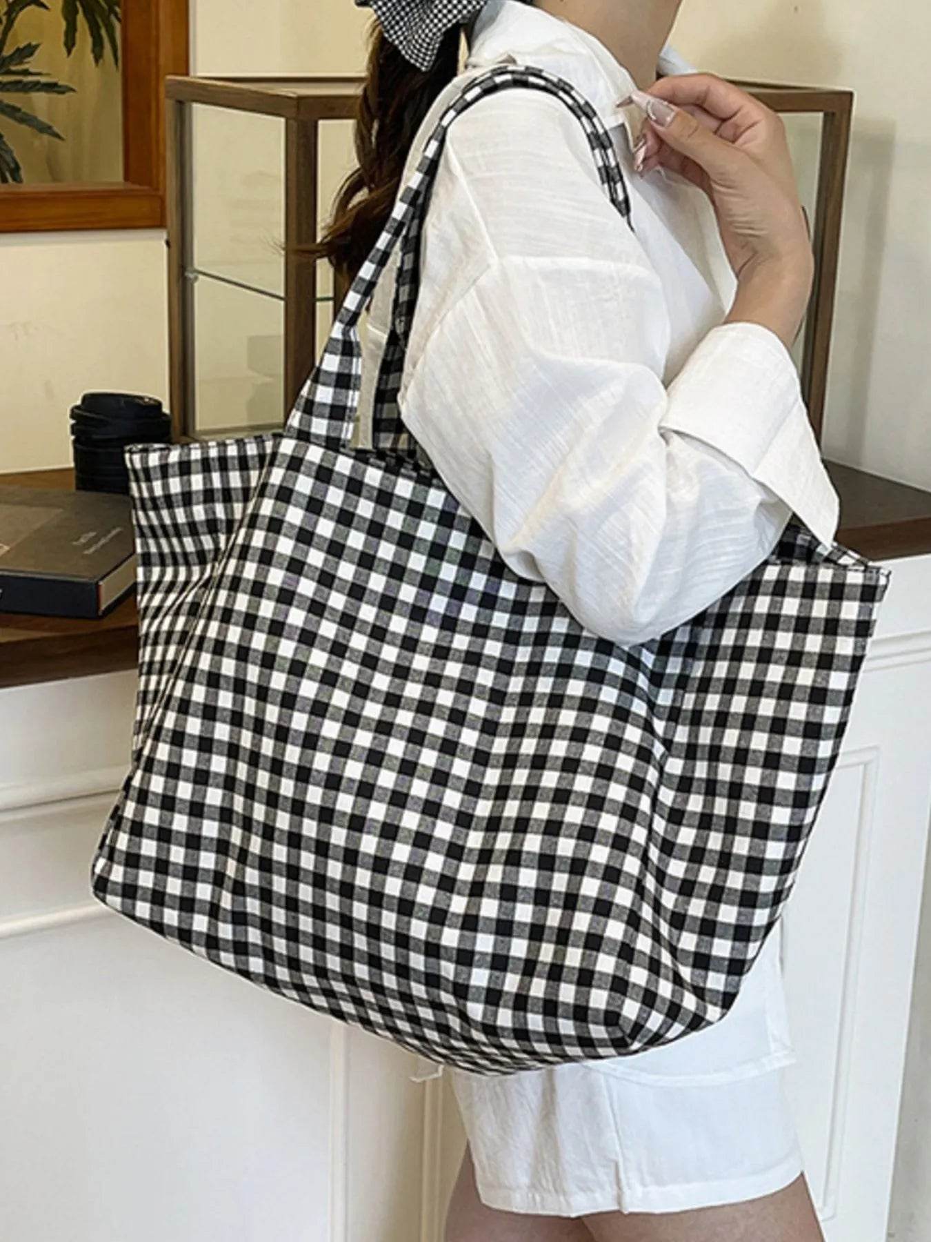 Classic Plaid Tote Bag - Tredona LLC