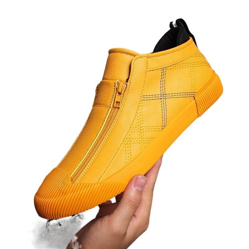 Leather Shoes Breathable Casual Fashion Low-top Sneakers - Tredona LLC