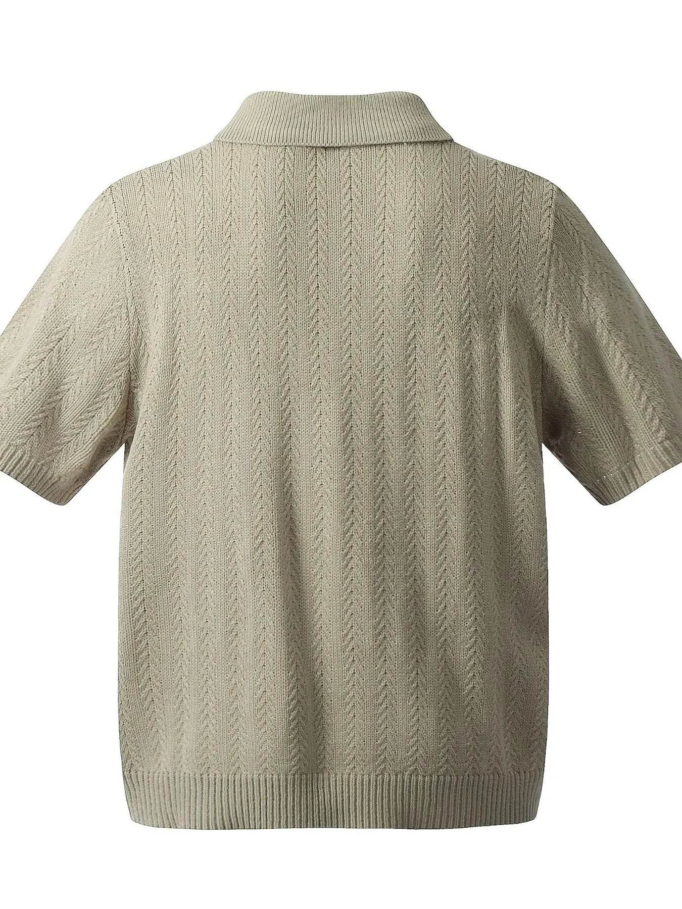 Men's Button Detail Short Sleeve Polo - Tredona LLC