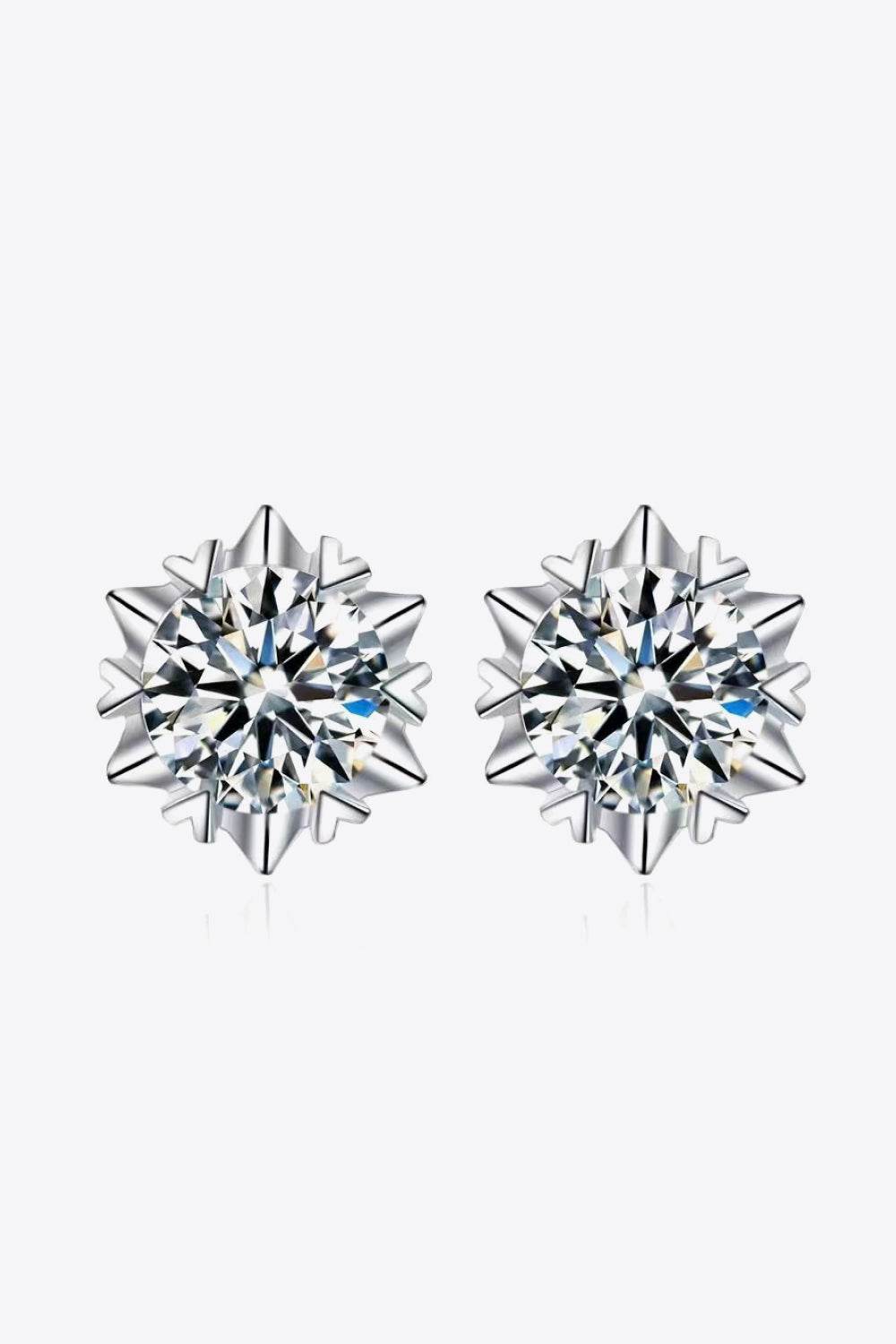 Stuck On You 4 Carat Moissanite Stud Earrings - Tredona LLC