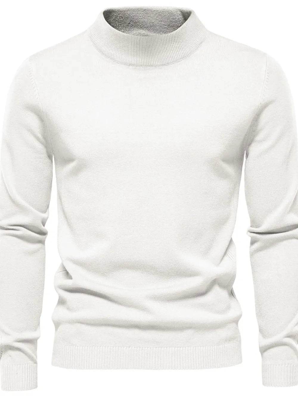 Men's Mock Neck Long Sleeve Sweater - Tredona LLC