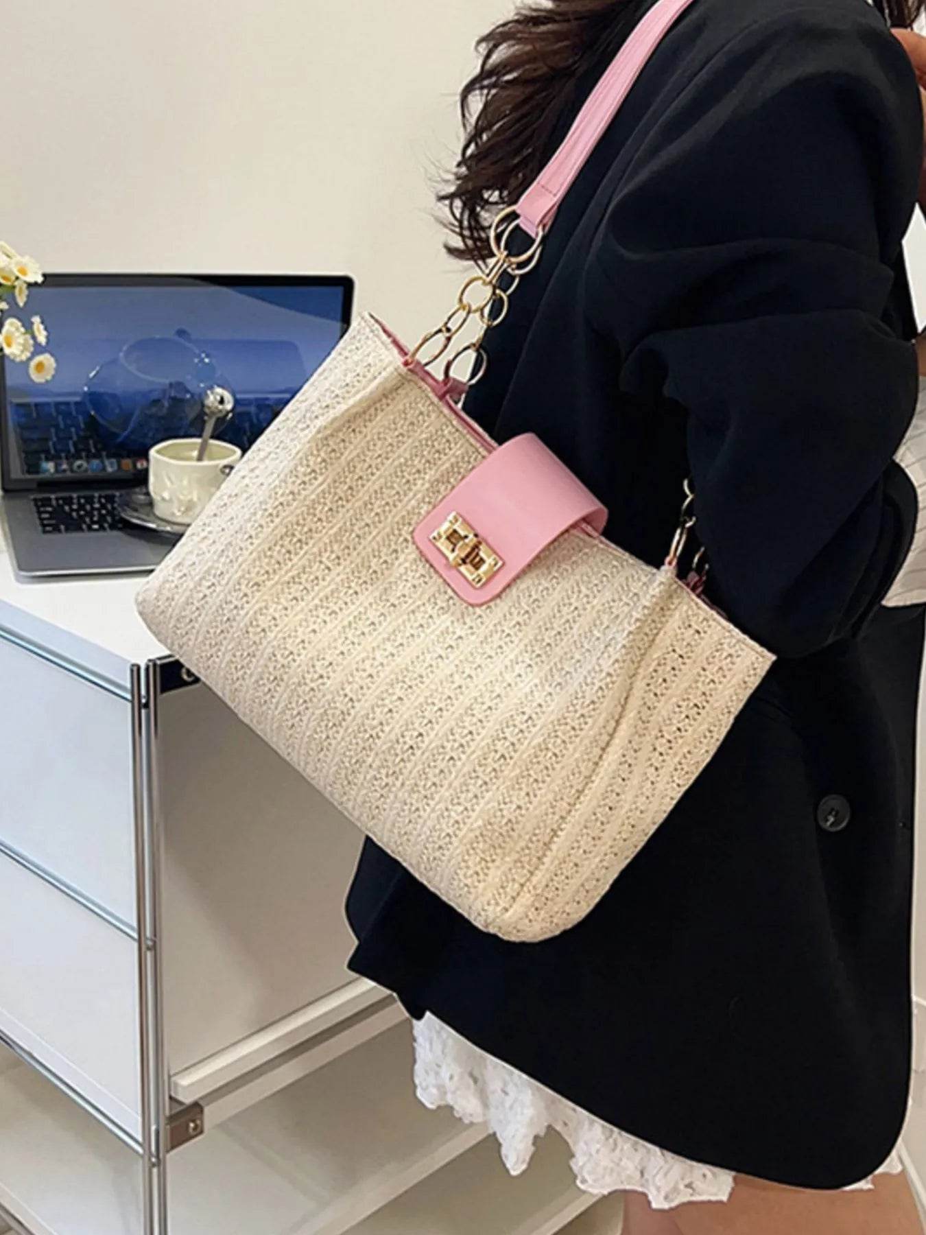 Woven Straw Shoulder Bag - Tredona LLC