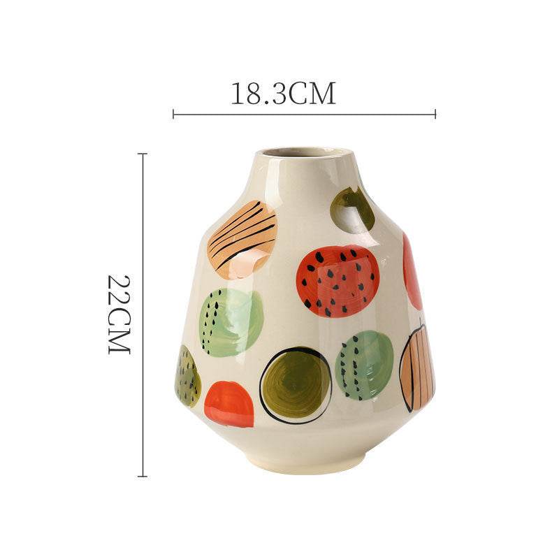 Creative Hand-painted Ceramic Vase Living Room Decoration Home Decoration - Tredona LLC