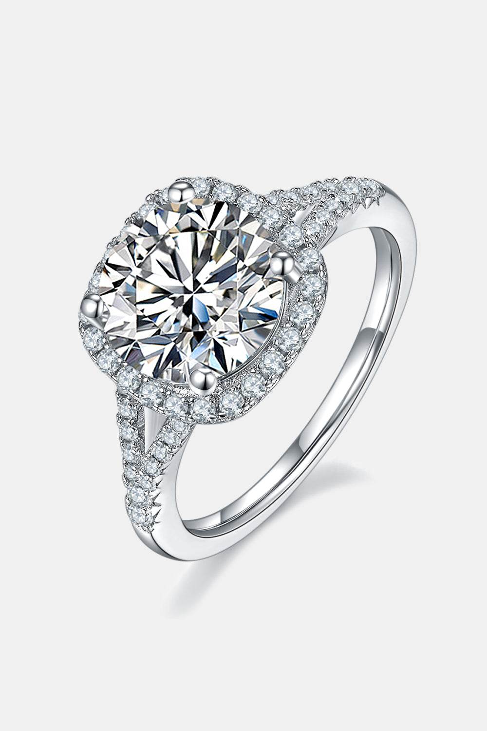 3 Carat Moissanite Halo Ring - Tredona LLC