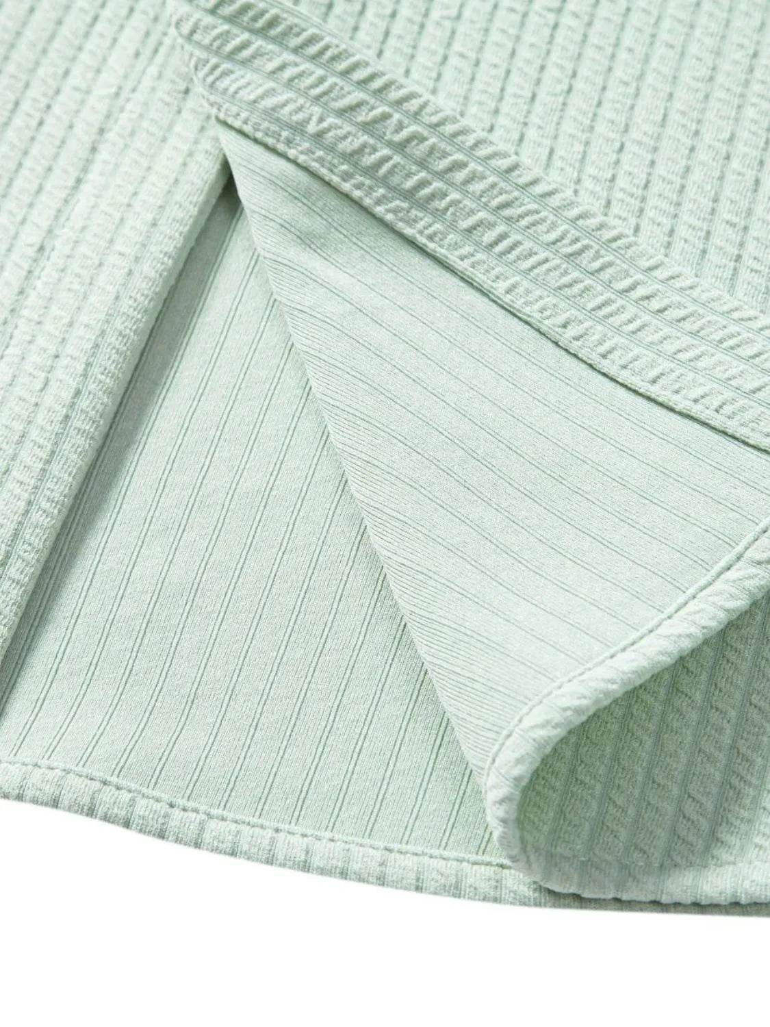 Men's Ribbed Short Sleeve Shirt and Shorts Set - Tredona LLC