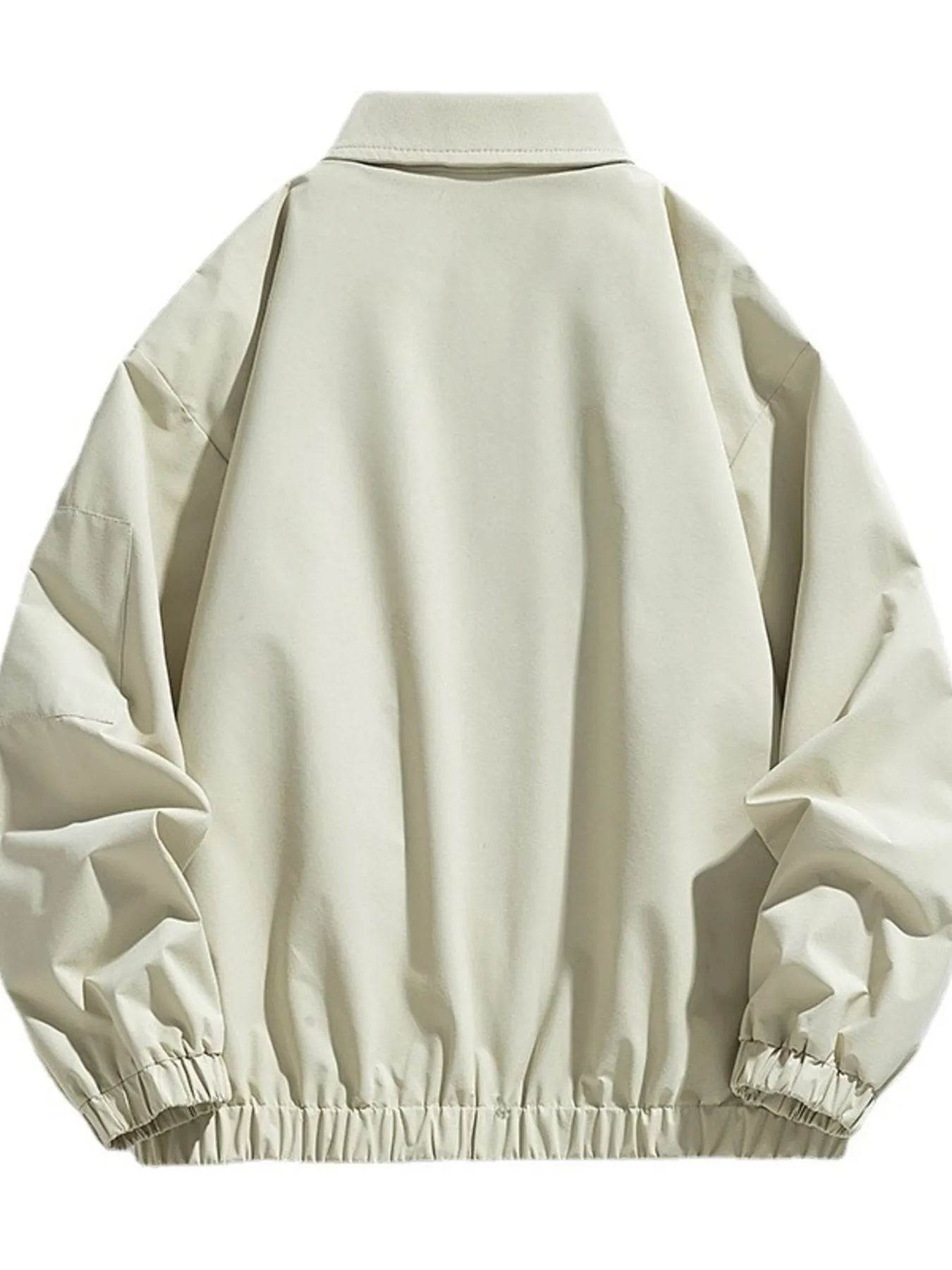 Men's Plus Size Elastic Hem Long Sleeve Jacket - Tredona LLC