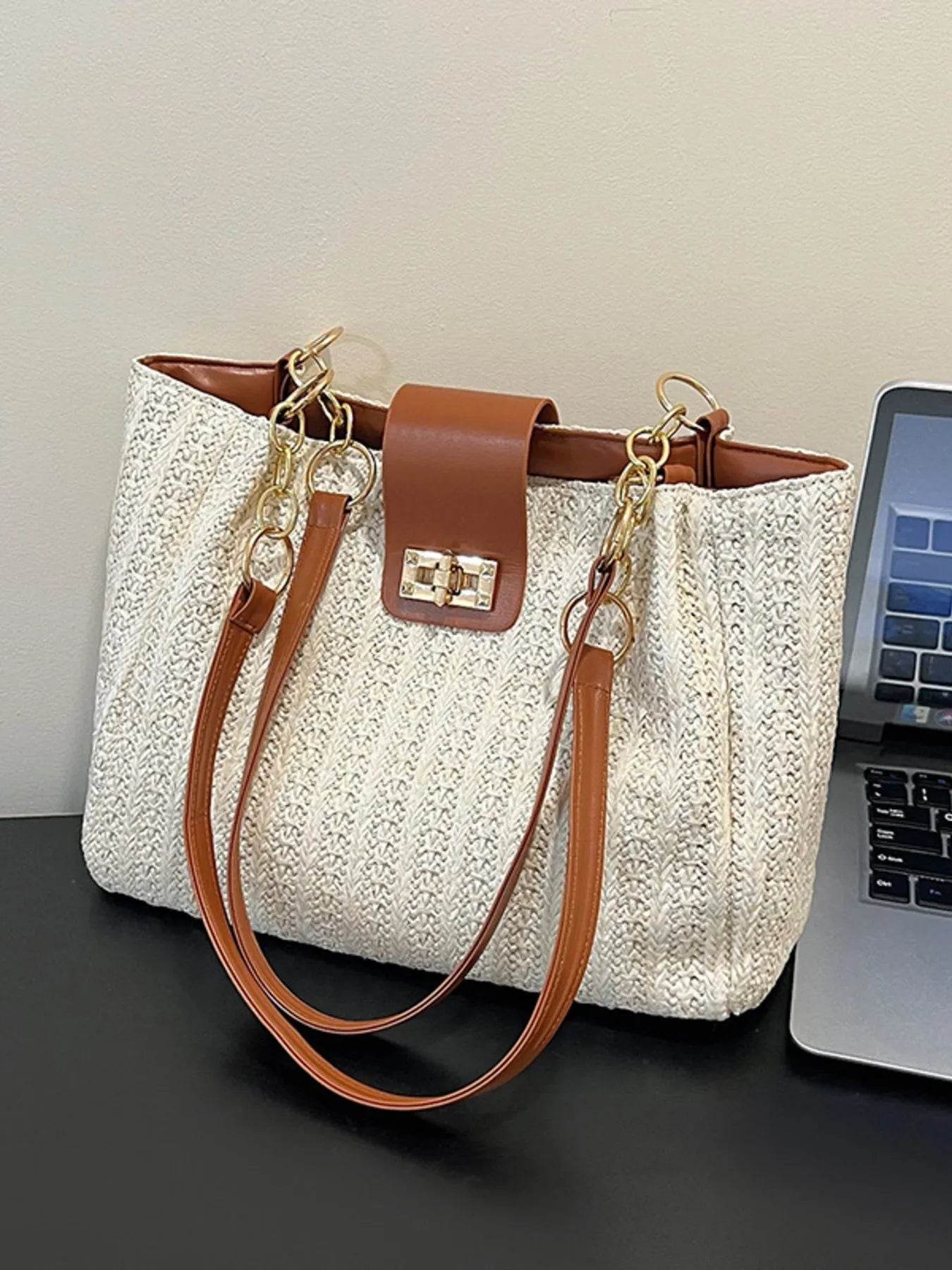 Woven Straw Shoulder Bag - Tredona LLC