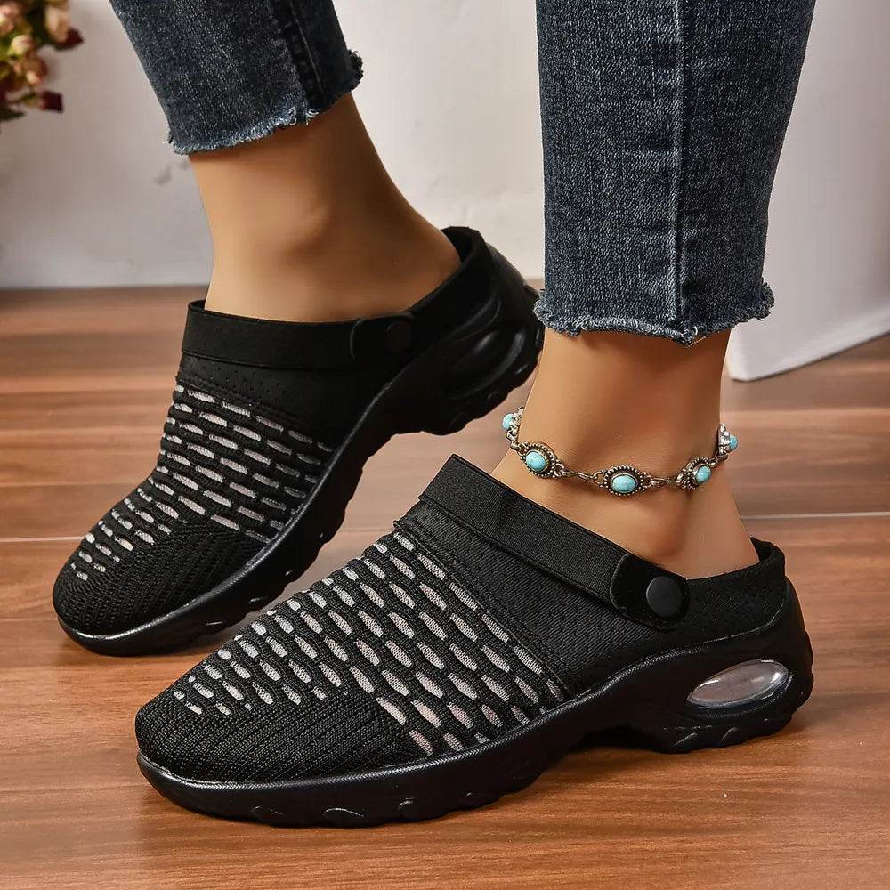 Breathable Mesh Round Toe Sneakers - Tredona LLC