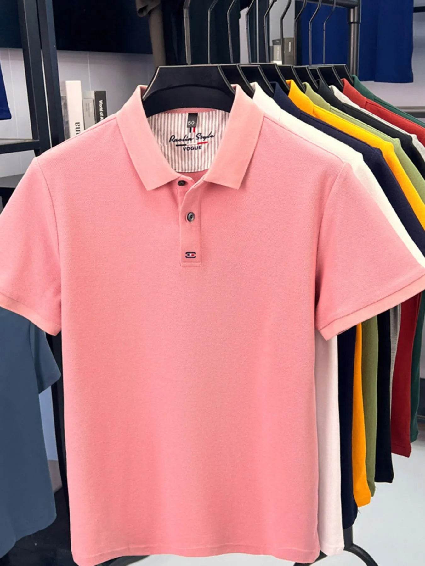 Men's Plus Size Collared Neck Short Sleeve Polo - Tredona LLC