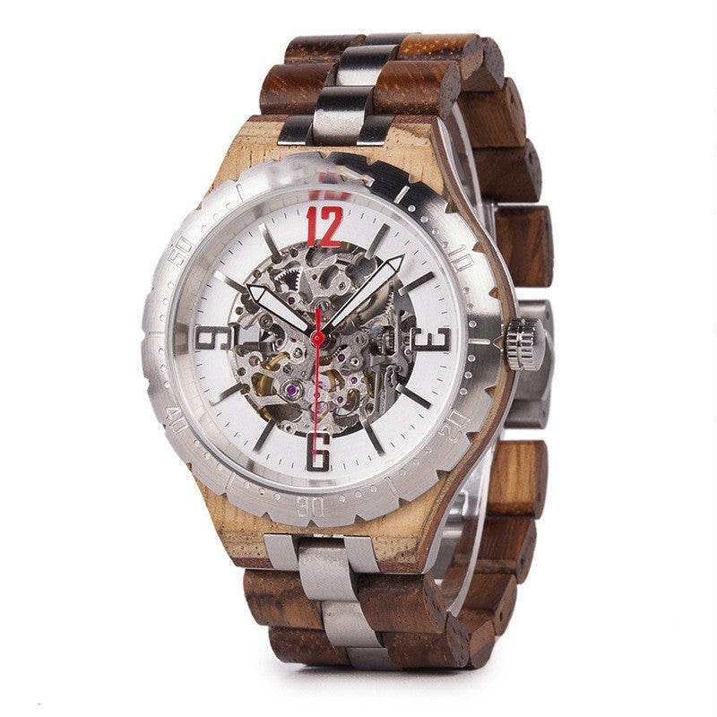 Wooden Automatic Mechanical Watches Men Luxury - Tredona LLC
