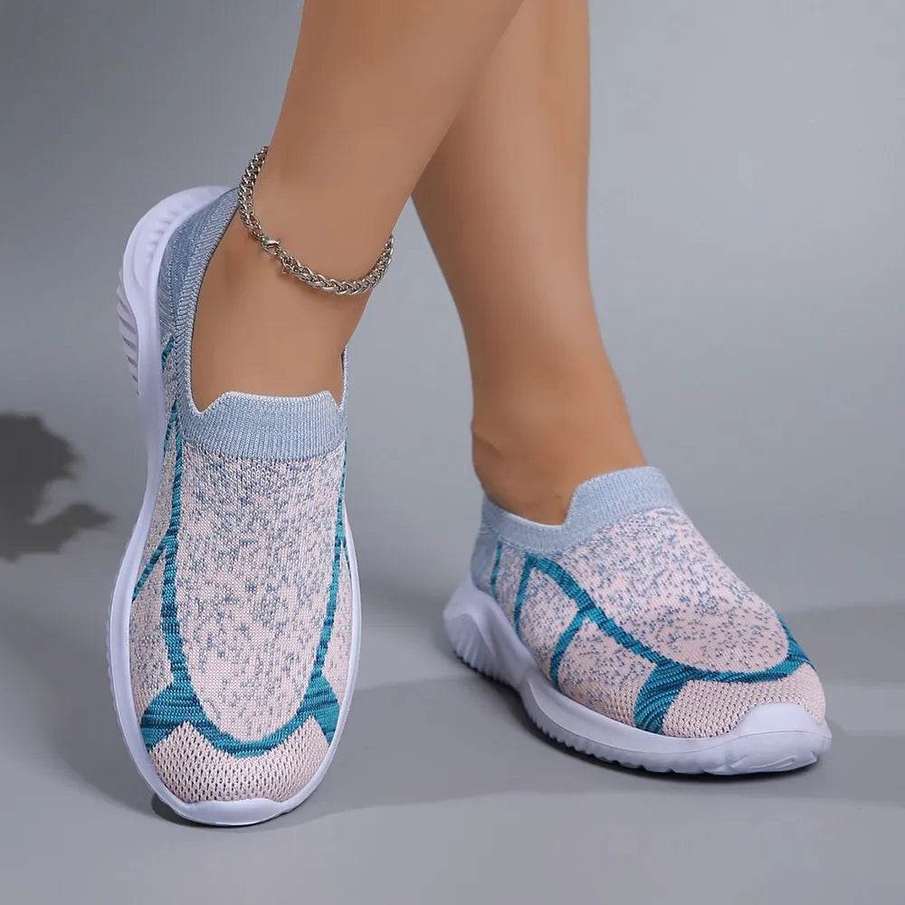 Breathable Mesh Round Toe Sneakers - Tredona LLC