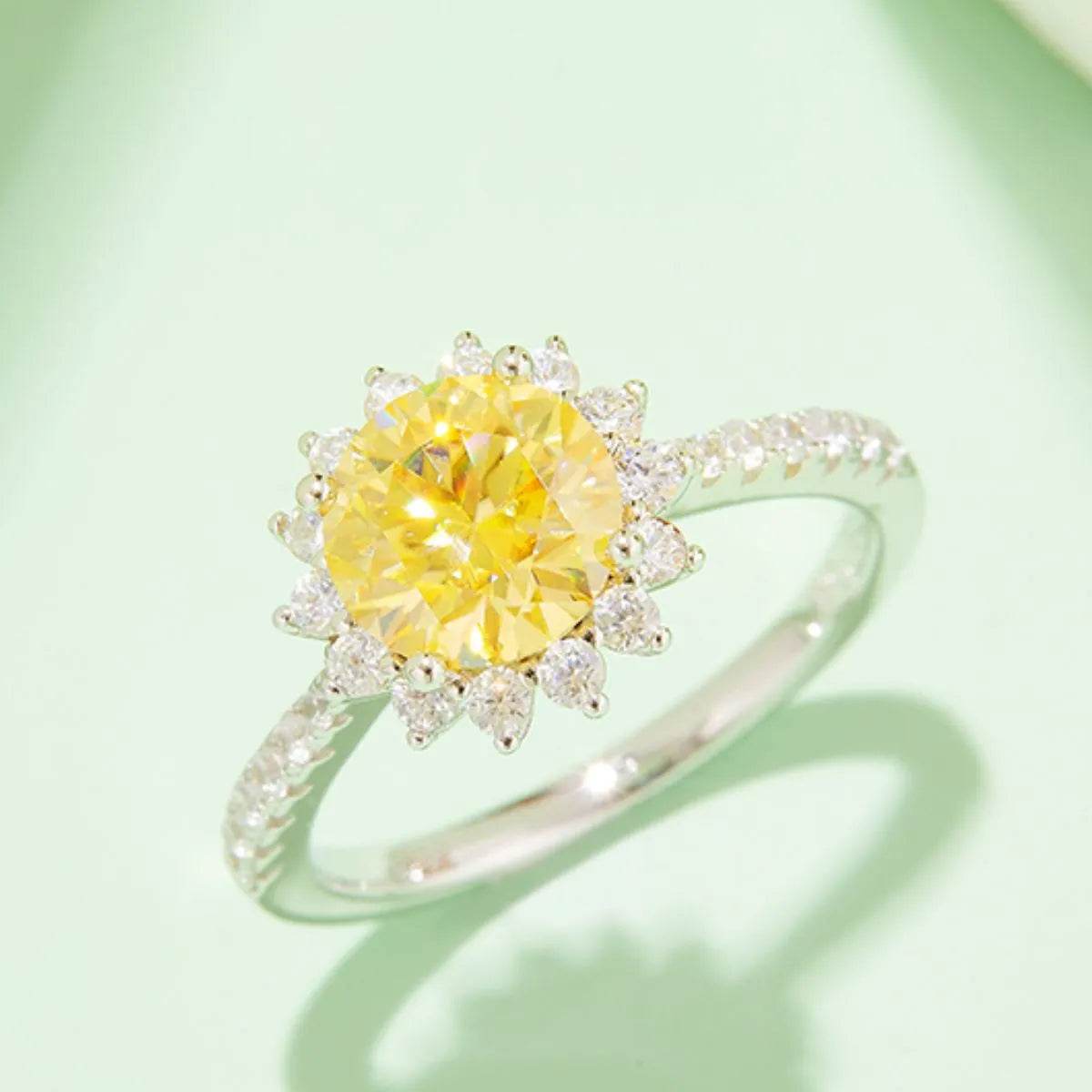 2 Carat Moissanite 925 Sterling Silver Ring - Tredona LLC