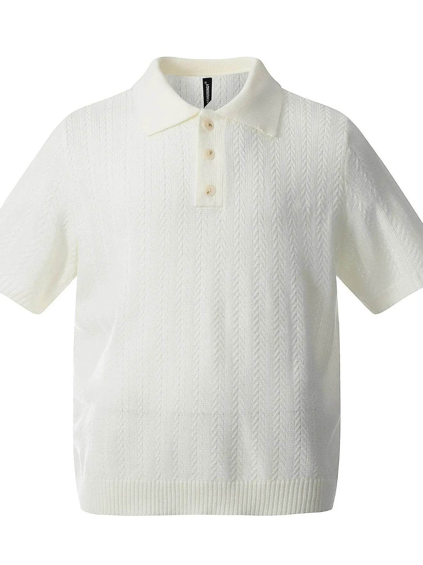 Men's Button Detail Short Sleeve Polo - Tredona LLC