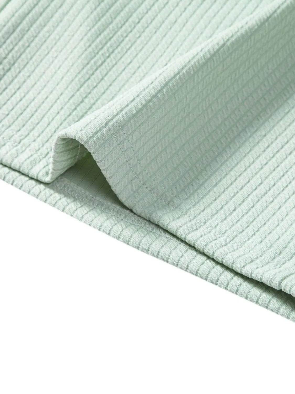 Men's Ribbed Short Sleeve Shirt and Shorts Set - Tredona LLC