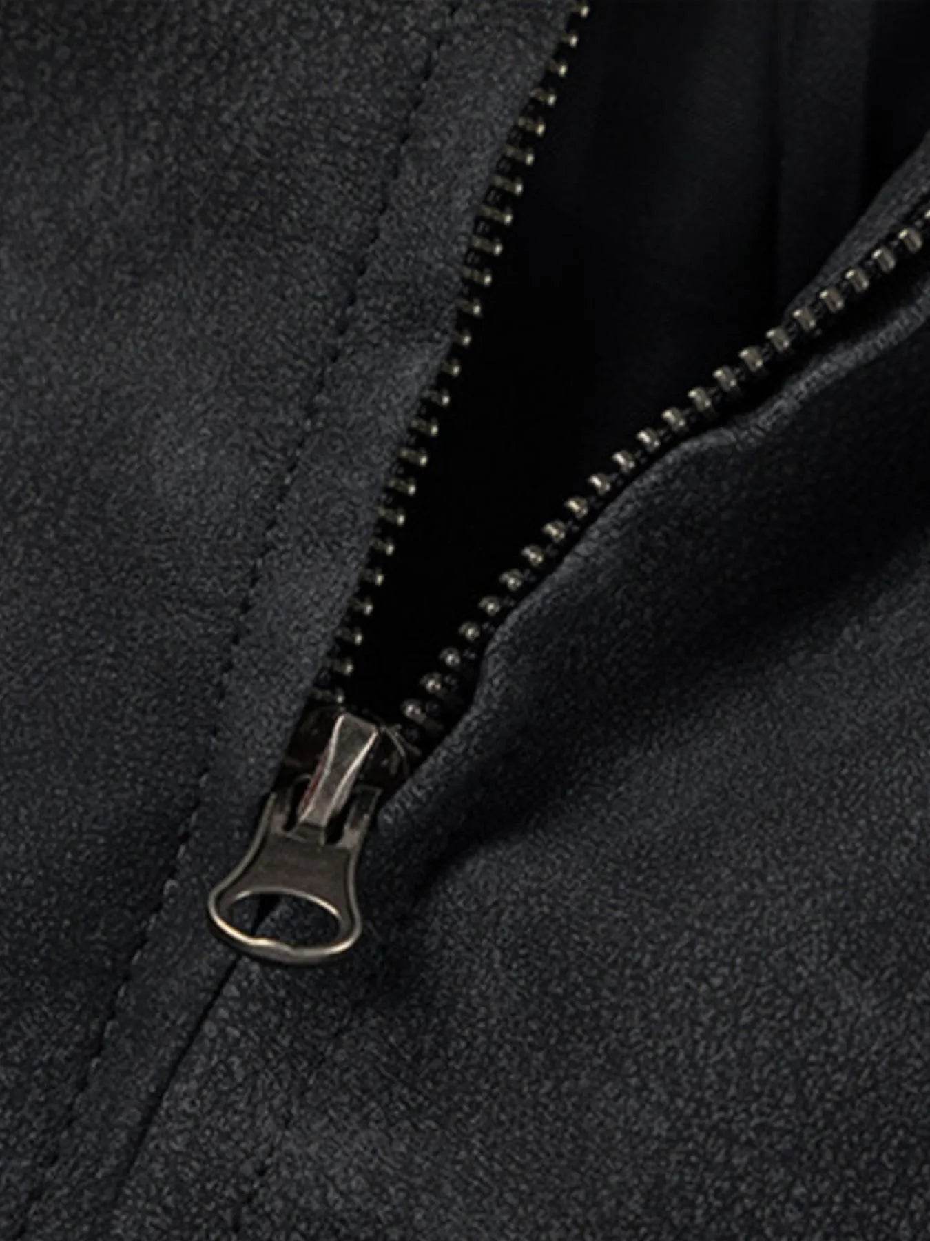 Men's Zip Up Letter Graphic Bomber Jacket - Tredona LLC