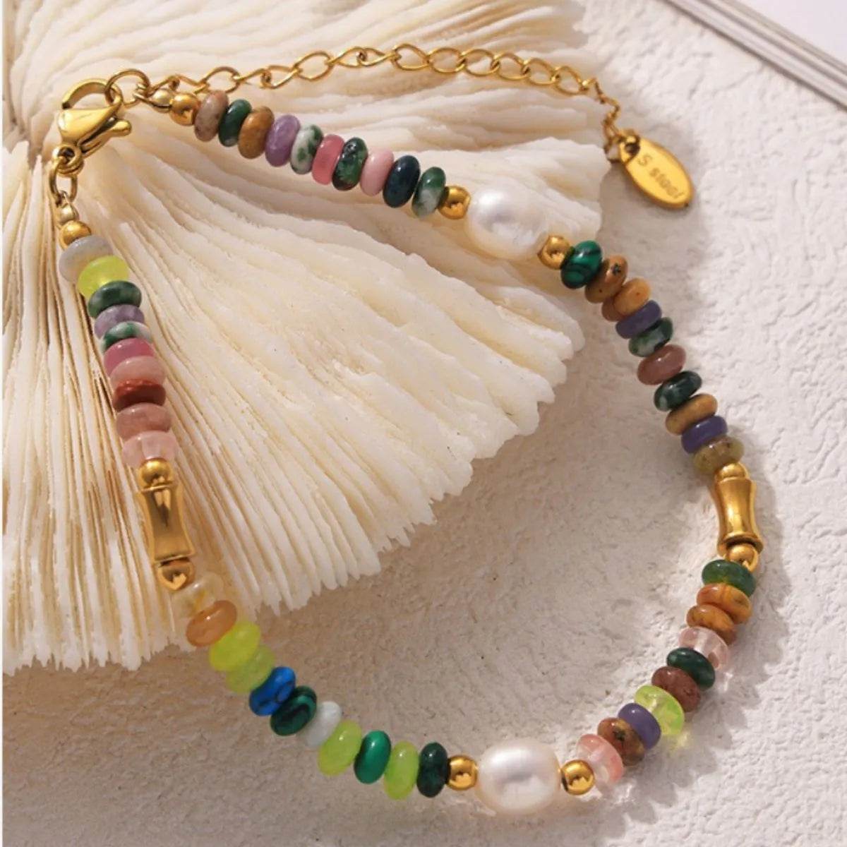 Bohemian Natural Stone Pearl Beaded Jewelry Set - Tredona LLC