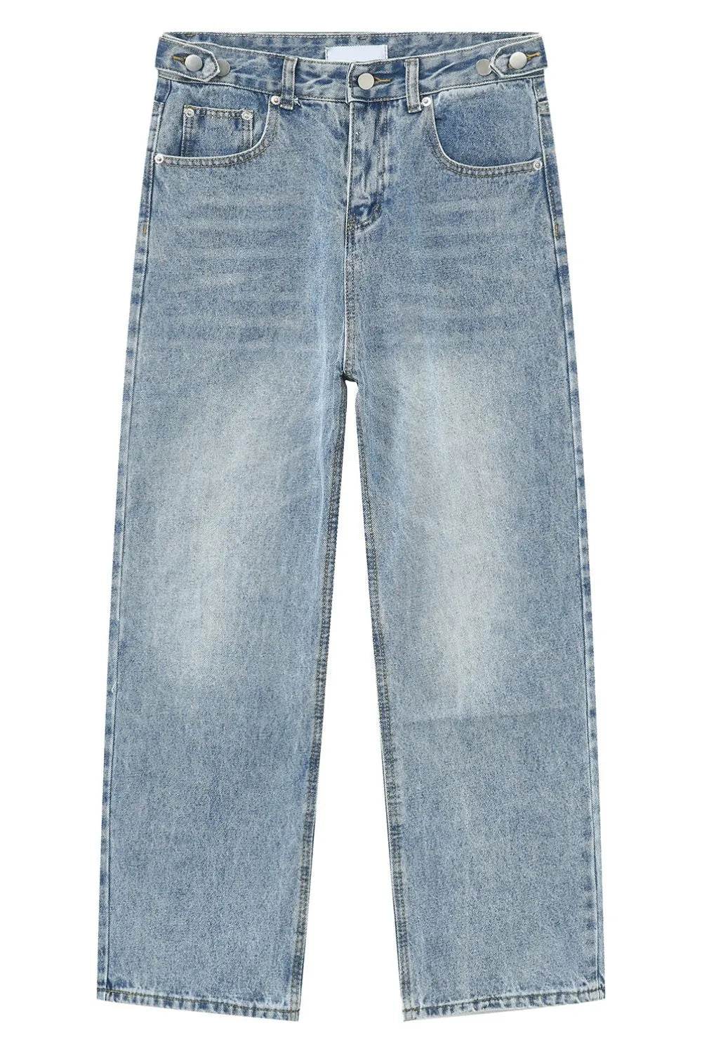 Men's Washed Straight-Leg Jeans - Tredona LLC