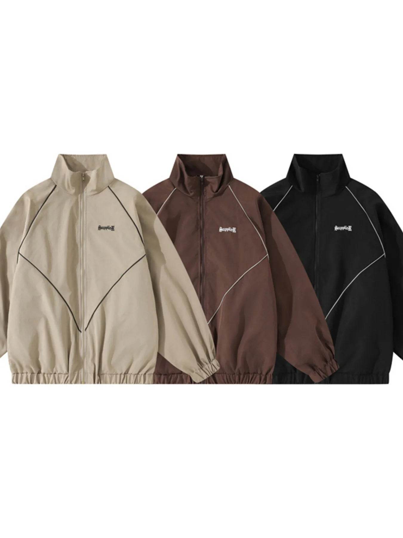 Men's Zip Up Long Sleeve Jacket - Tredona LLC