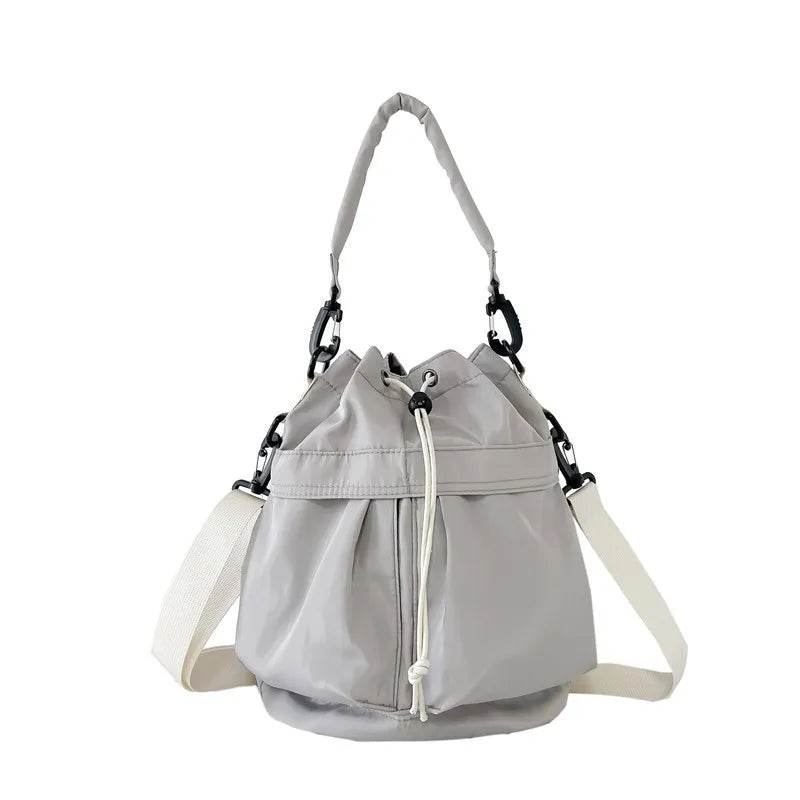 Drawstring Nylon Bucket Bag - Tredona LLC