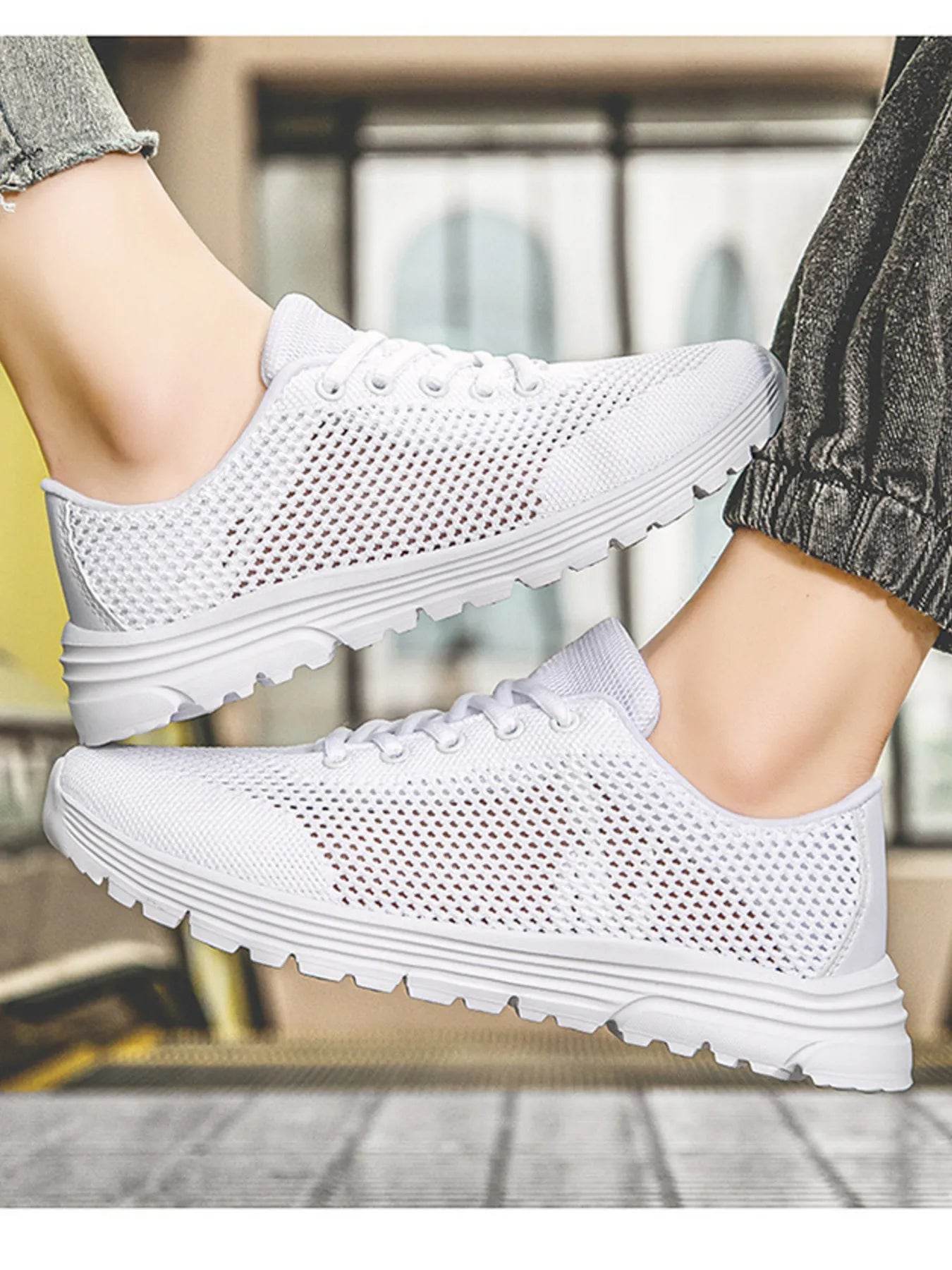 Lightweight Breathable Mesh Athletic Sneakers - Tredona LLC
