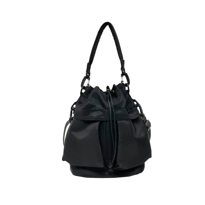 Drawstring Nylon Bucket Bag - Tredona LLC