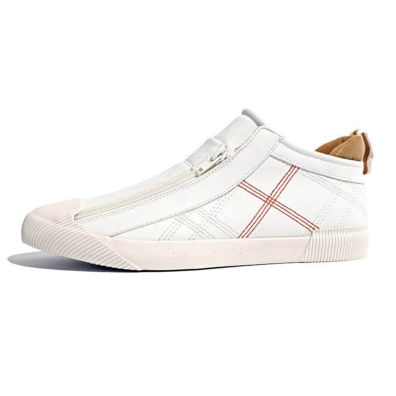 Leather Shoes Breathable Casual Fashion Low-top Sneakers - Tredona LLC